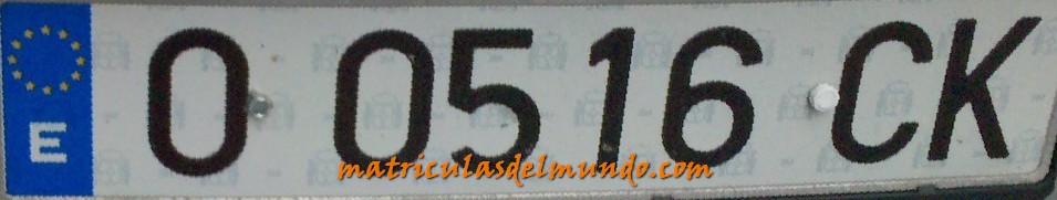 Matrícula de Asturias O-CK 0516